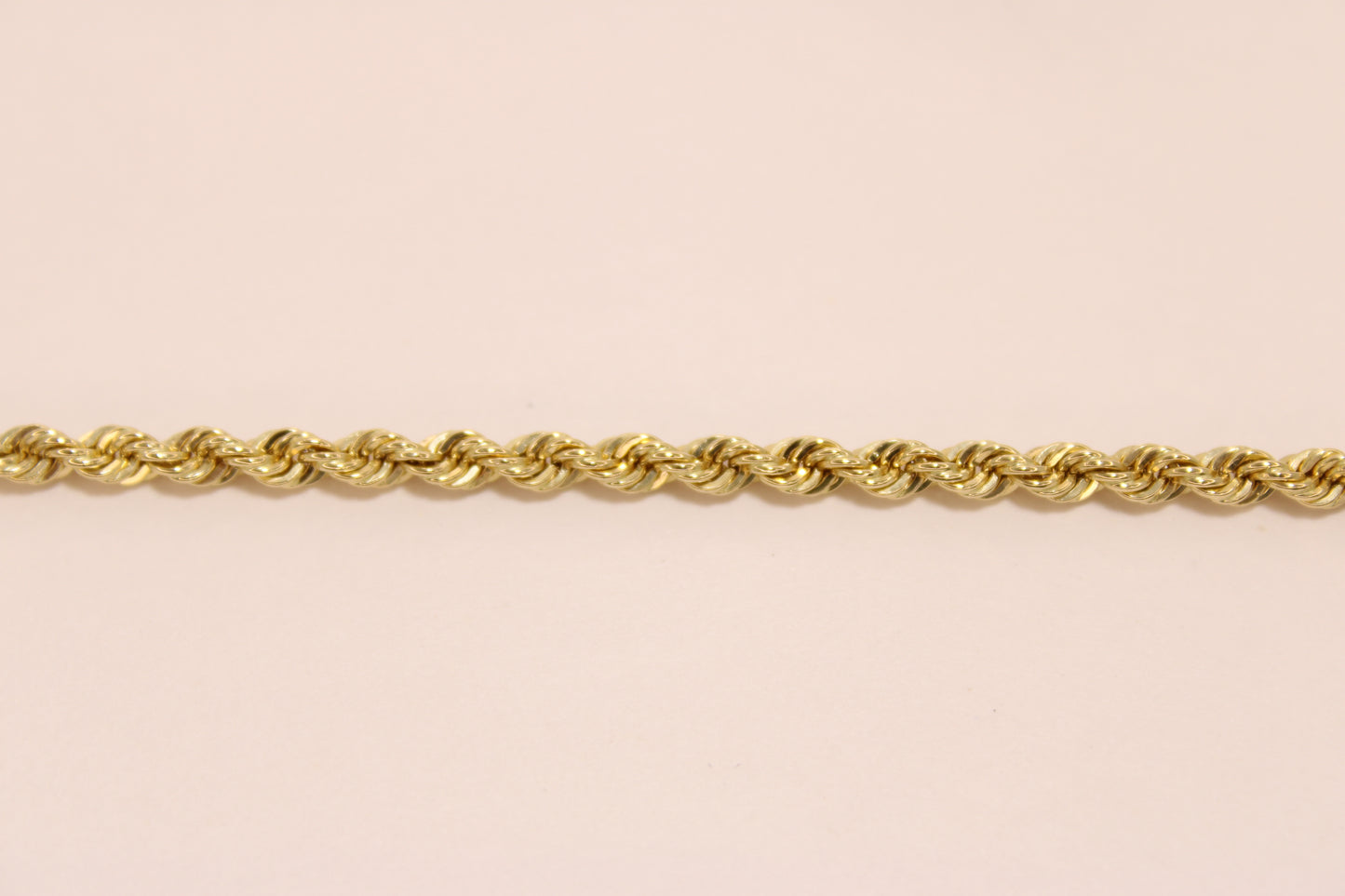20" - 14K Gold Rope Link Bracelet – Classic Elegance with Lasting Strength