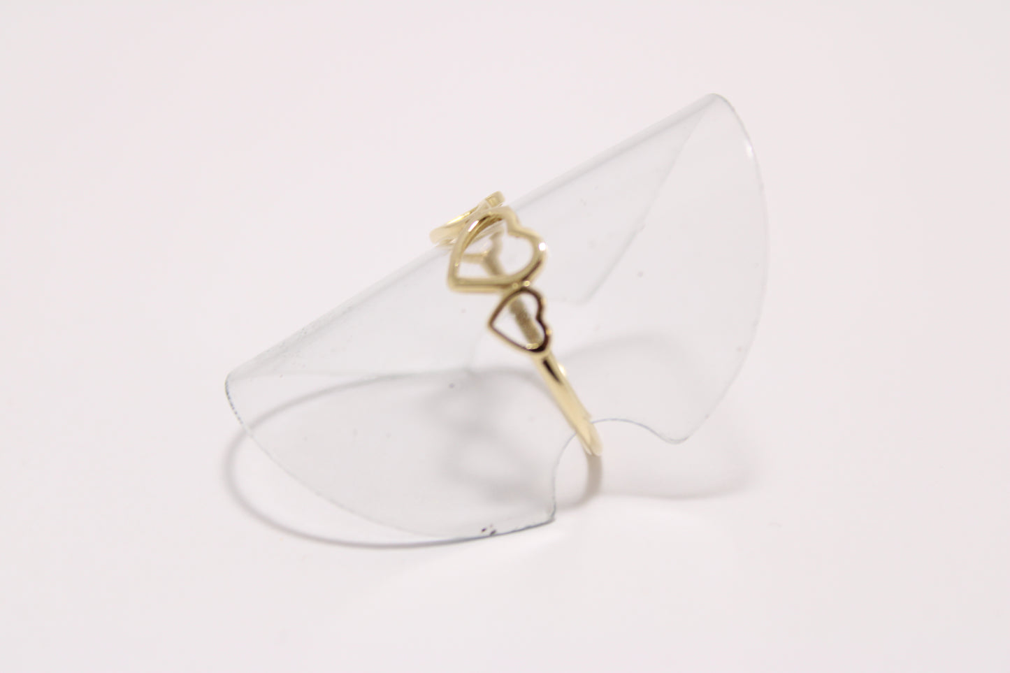 14K Gold Hearts Ring