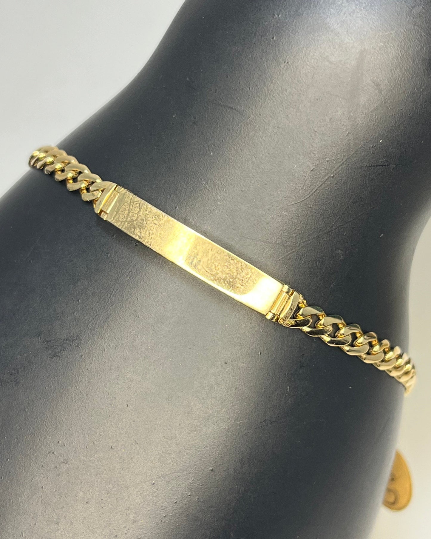 Cuban Box Plate Bracelet 10K Gold