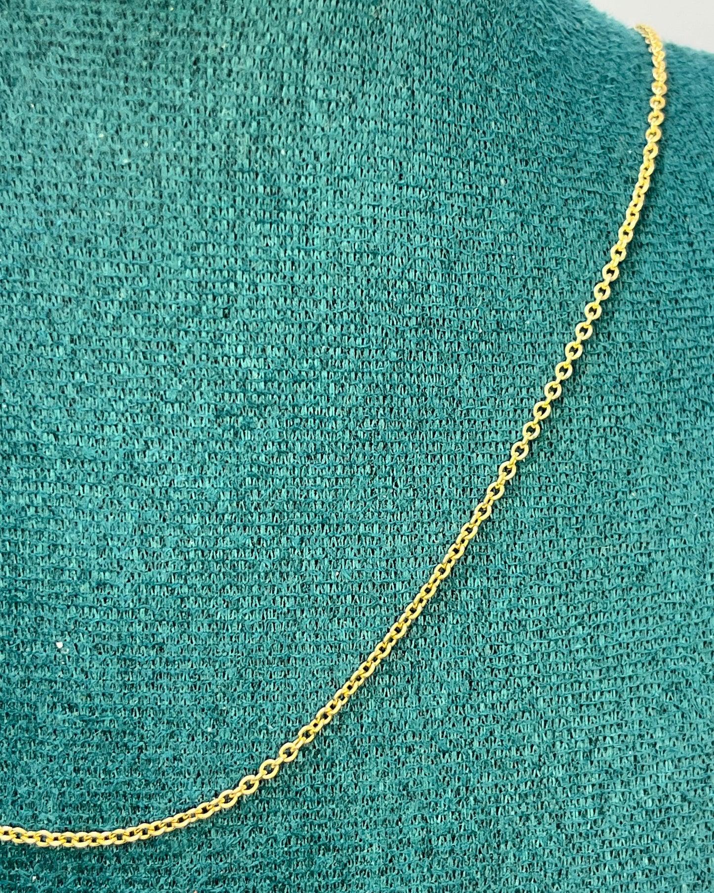 Cadena Rolo Delgada 22" Oro 18K