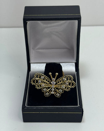 Mariposa Anillo Cóctel Cover Gold