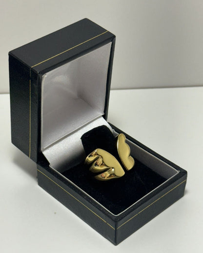 Smooth Butterfly Ring Gold Plated