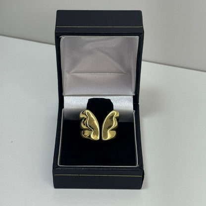 Smooth Butterfly Ring Gold Plated