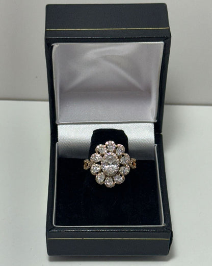 Flor de Circones Anillo Cover Gold Rosado