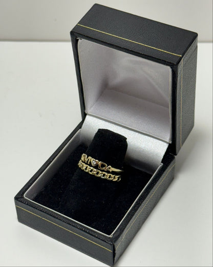 Moda Anillo Ajustable Cover Gold