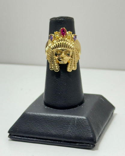 Cara Faraón Anillo Cover Gold