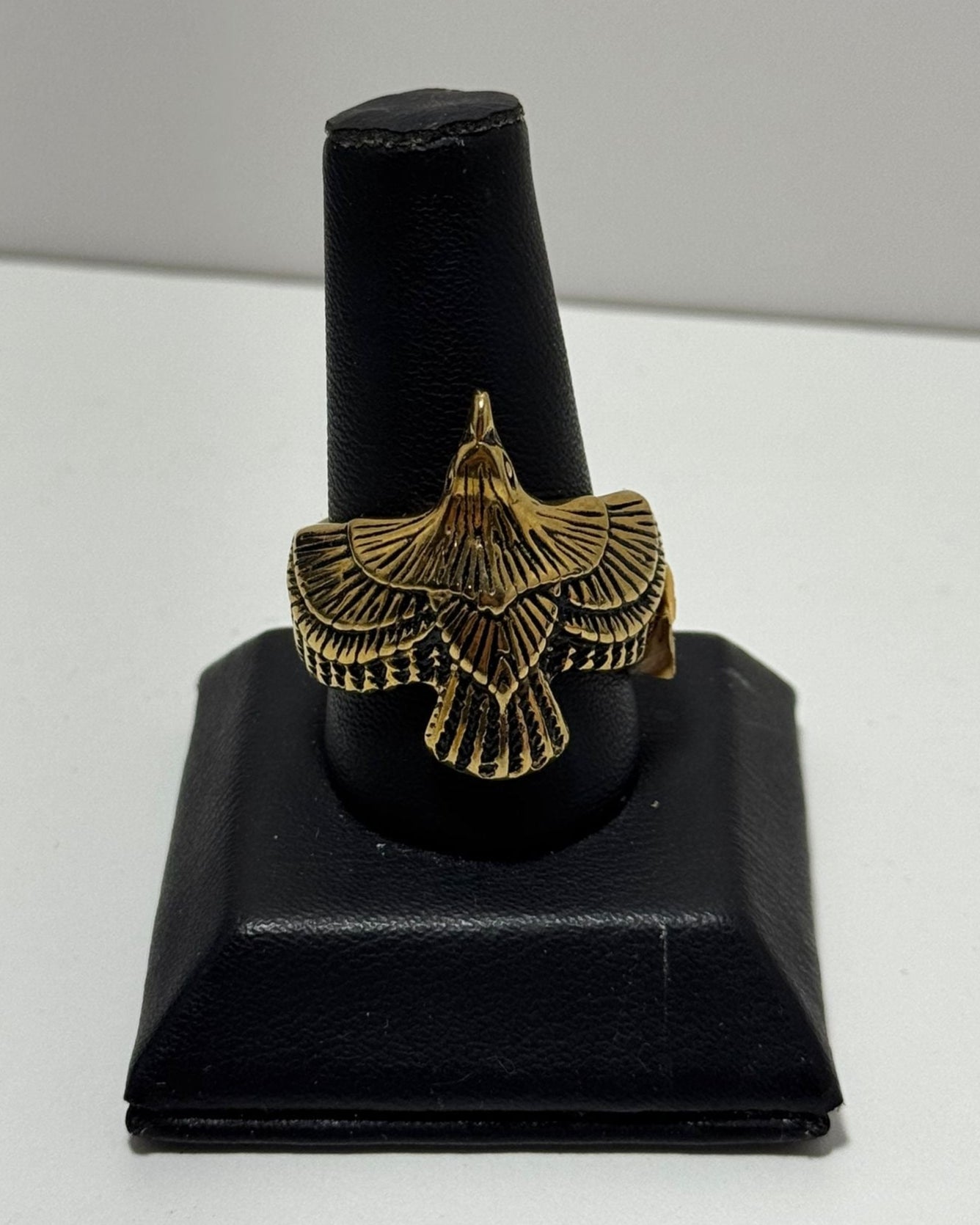 Águila Anillo Acero Amarillo