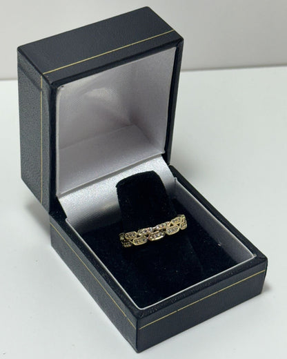 Banda Cuadritos Anillo Cover Gold