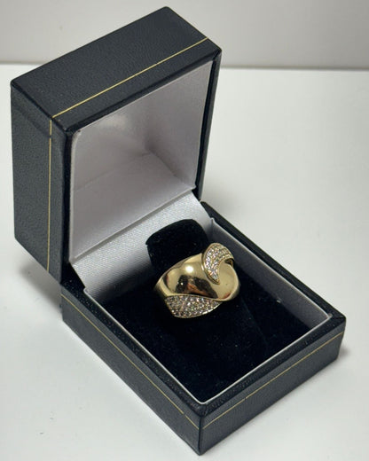 Espiral Mezclado Anillo Banda Cover Gold