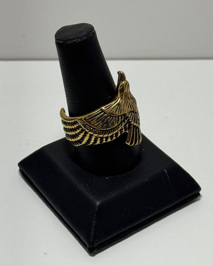 Águila Anillo Acero Amarillo