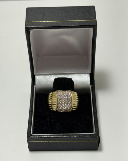 Cuadro Adiamantado Anillo Banda Gruesa Cover Gold