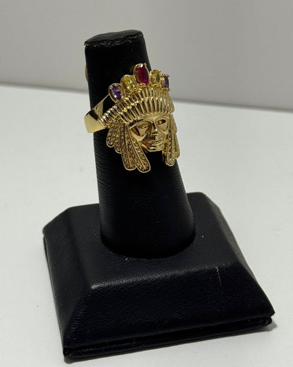 Cara Faraón Anillo Cover Gold