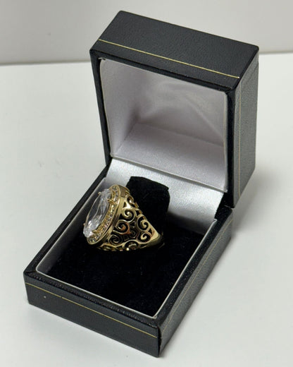 CC Corte Marquise Anillo Cóctel Cover Gold