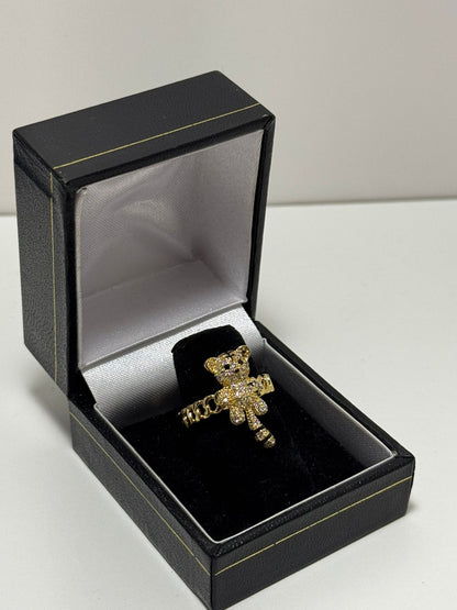 Tigre Banda Cubana Anillo Ajustable Cover Gold