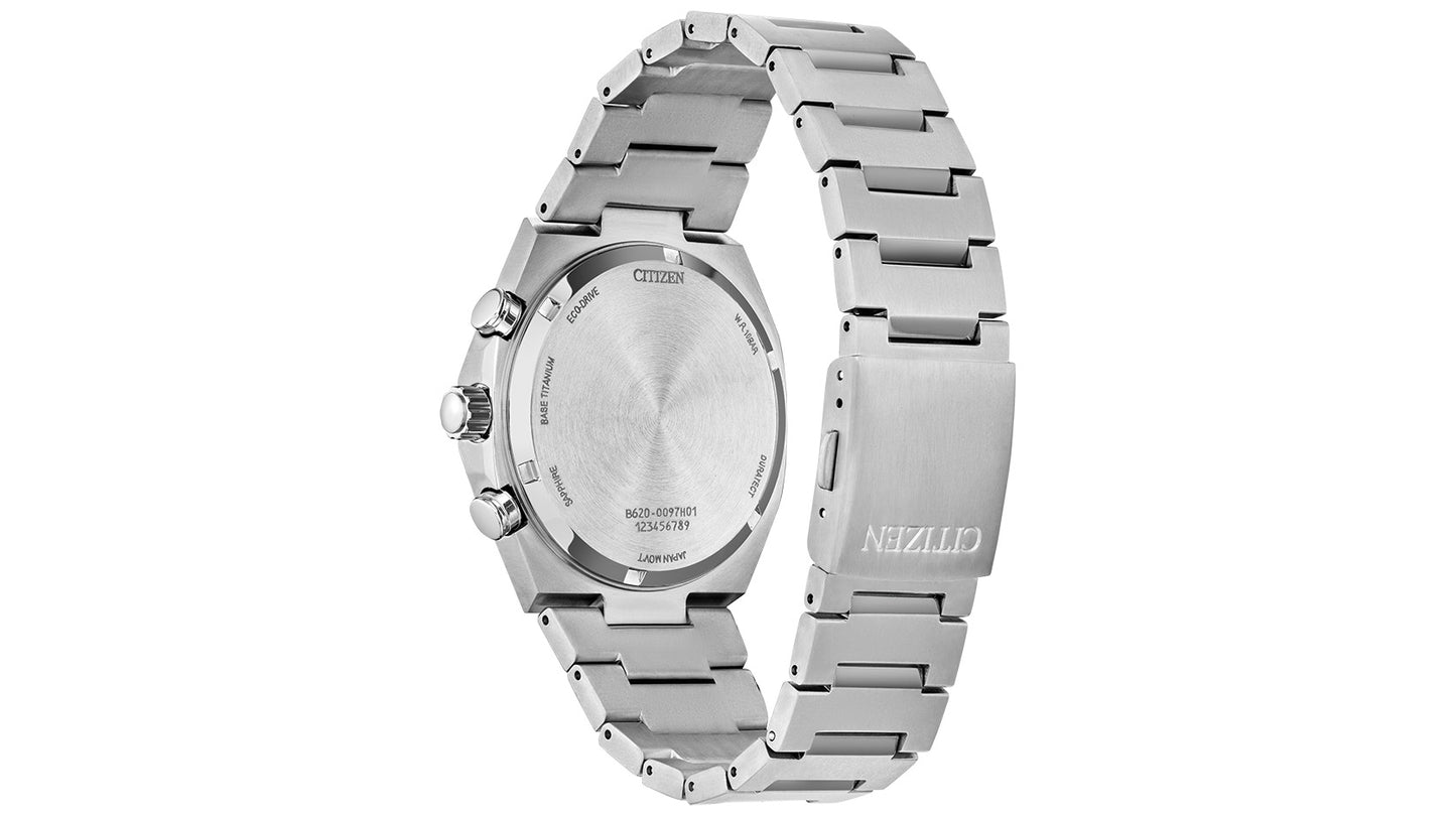 Eco-Drive Men's Chronograph Zenshin Super Titanium Watch 43mm