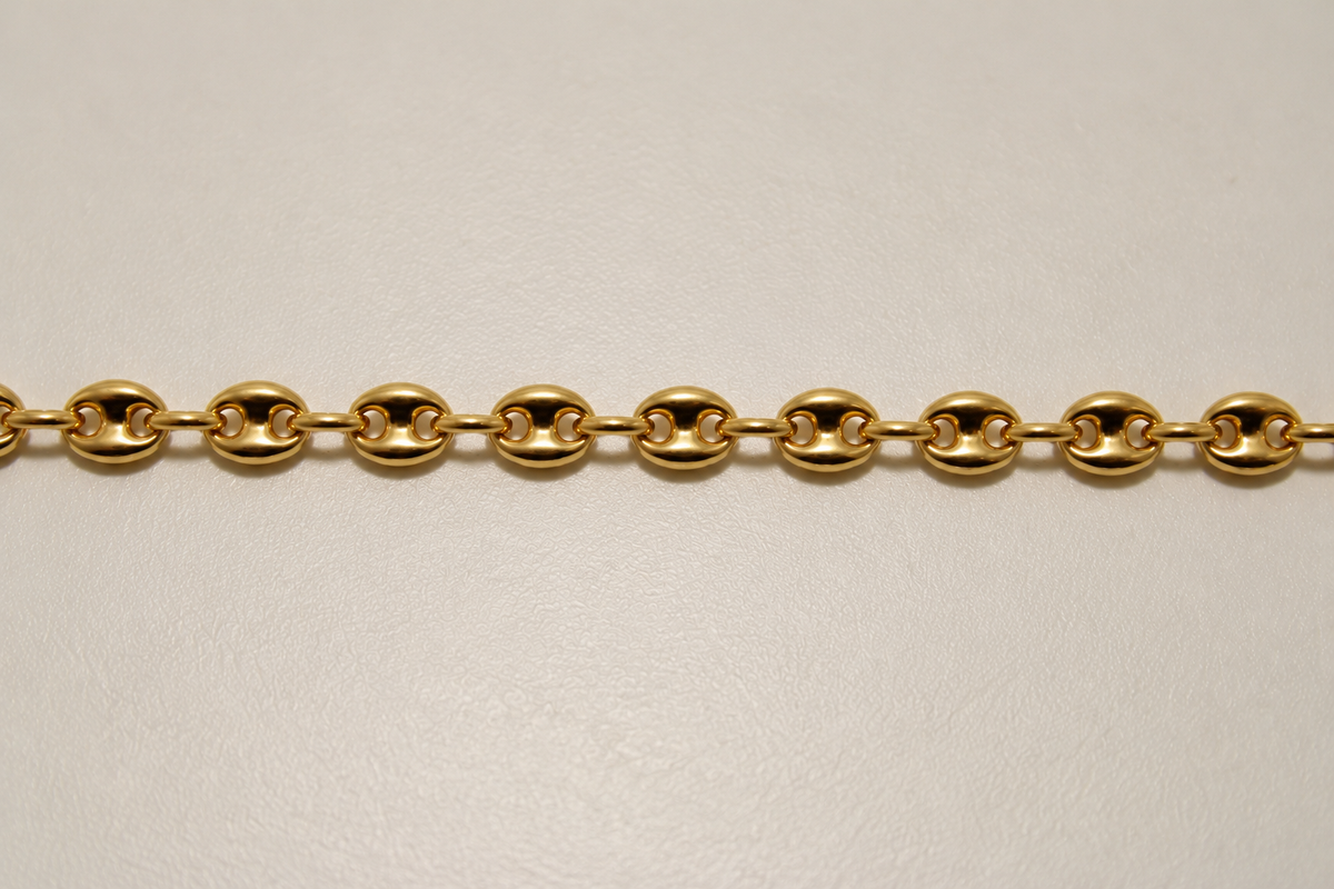 18K Gold Puff Gucci Link Chain – 5mm, 24"