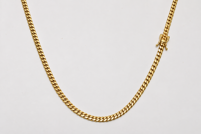 10K Gold Cuban Link Chain – 3mm, 18"
