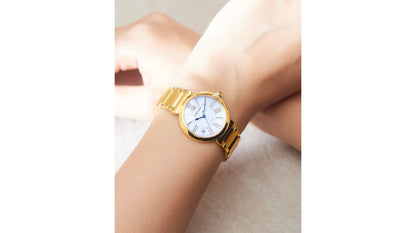 Eco-Drive Mae Women's Diamond Accent Gold-Tone Watch - 30mm