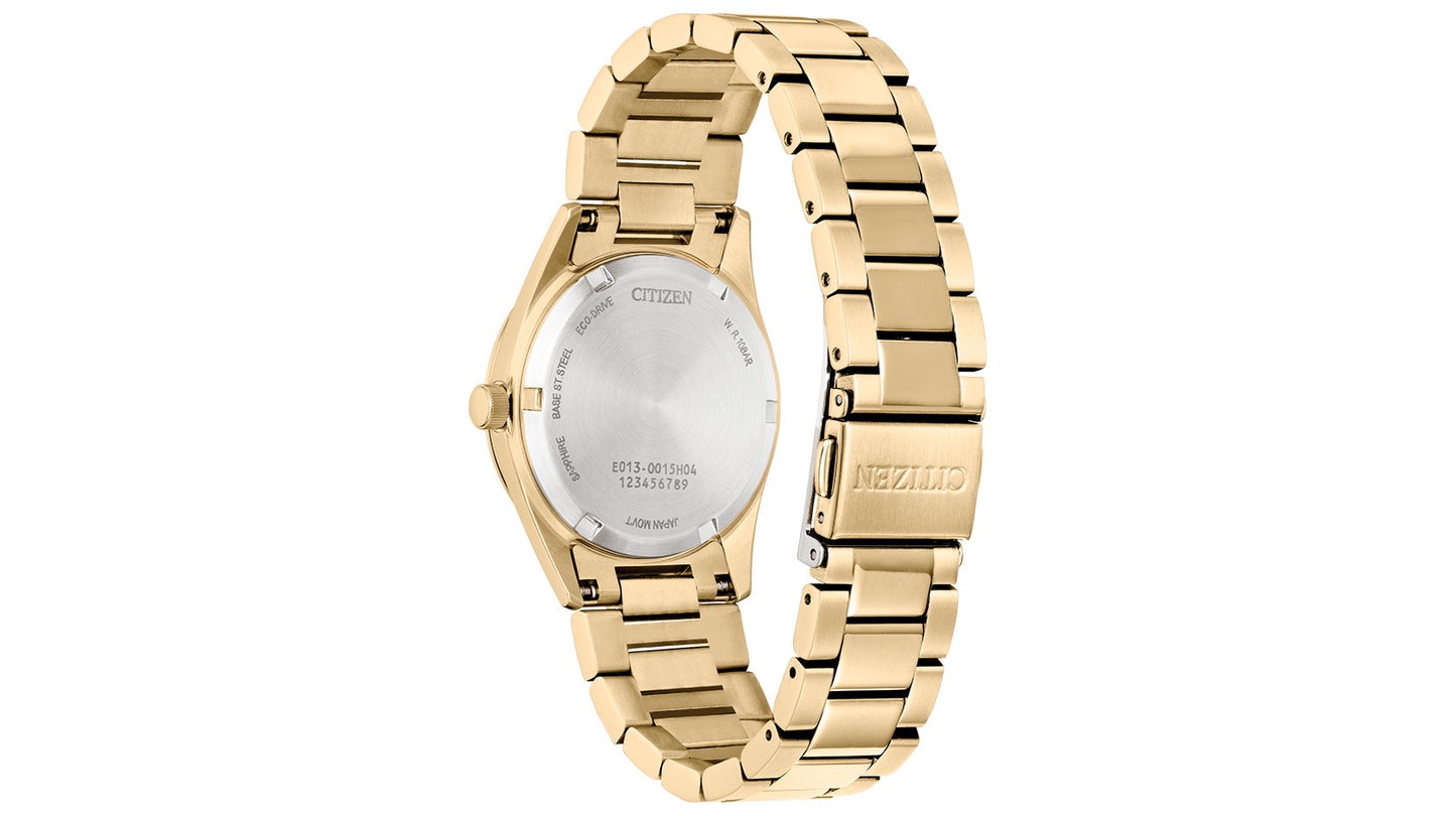 Eco-Drive Women's Sport Luxury Diamond Accent Gold-Tone  Watch 33mm