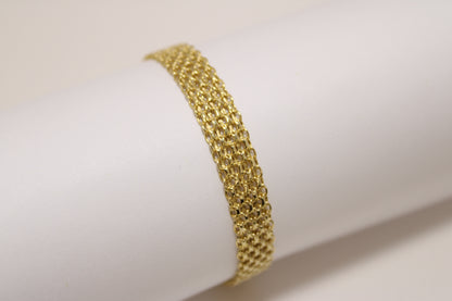 14K Gold Chinese Embroidery Bracelet – Art, Tradition, and Golden Elegance