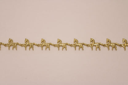 14K Gold Horse Bracelet – Strength, Freedom, and Timeless Style