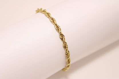 14K Gold Rope Bracelet – Classic, Elegant, and Effortlessly Stylish