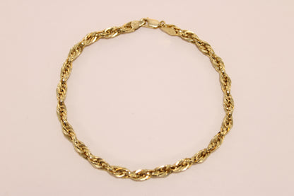 14K Gold Rope Bracelet – Classic, Elegant, and Effortlessly Stylish