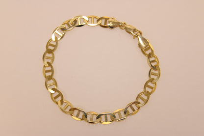 14K Gold Mariner Link Bracelet – Strength, Elegance, and Nautical Style