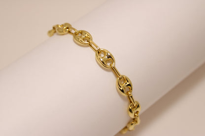 18K Gold Mariner Link Bracelet – Luxury That Speaks for Itself
