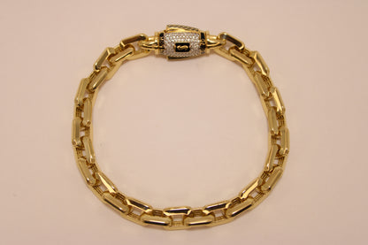 14K Gold Paperclip Link Bracelet – Minimalist Style with a Modern Edge