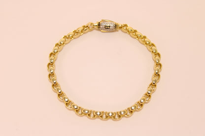 10K Gold Rolo Link Bracelet – Classic, Versatile, and Effortlessly Stylish