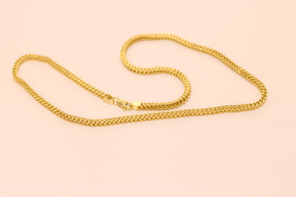 18" - 14K Gold Franco Link Chain – Strength and Style in Every Detail
