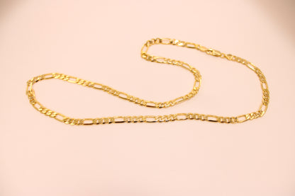 22" - 14K Gold Figaro Chain – Timeless Style with Bold Character