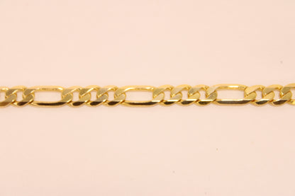 22" - 14K Gold Figaro Chain – Timeless Style with Bold Character