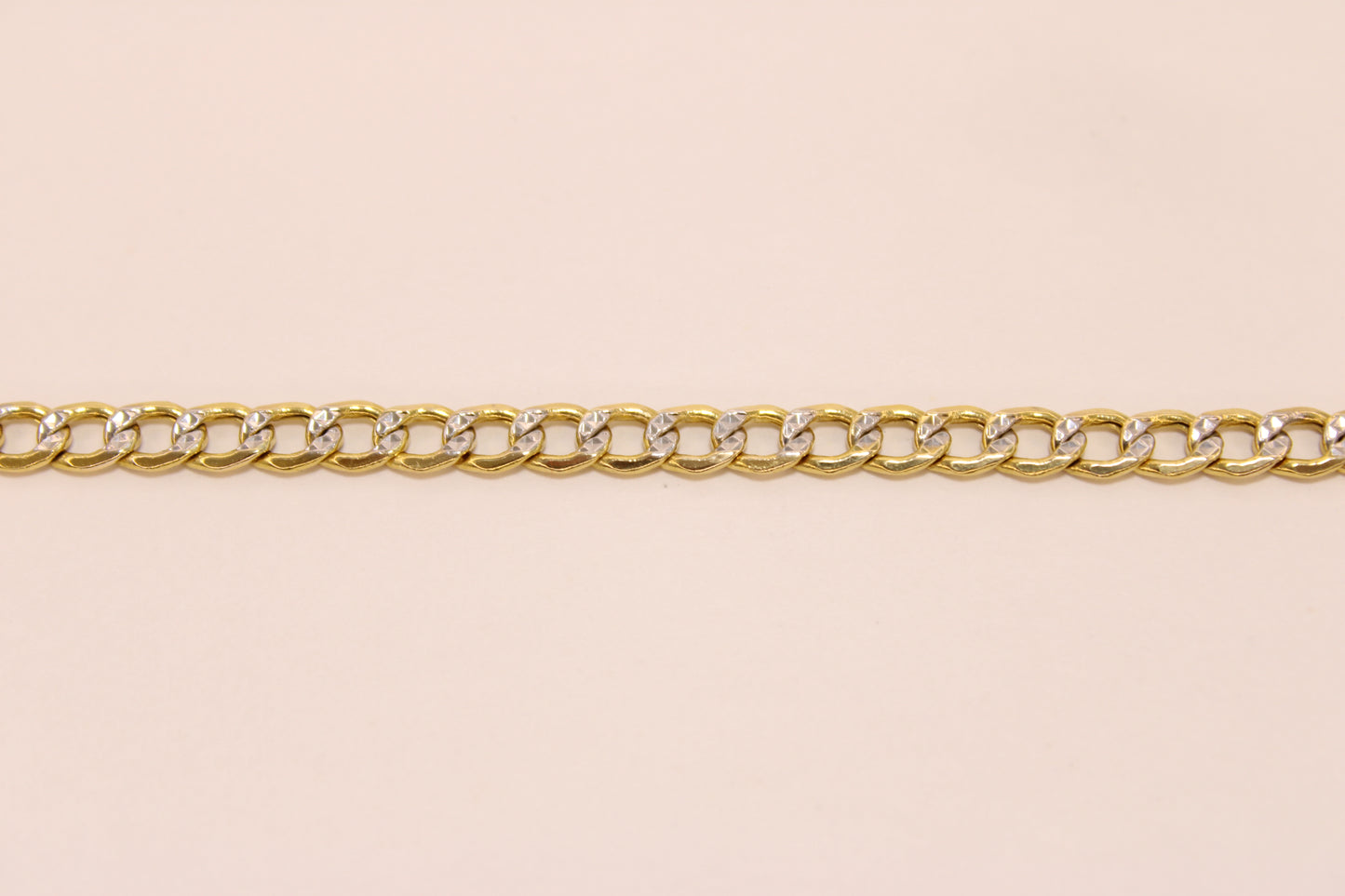 24" - 14K Two-Tone Cuban Link Chain – Bold Style, Luxury, and Striking Contrast