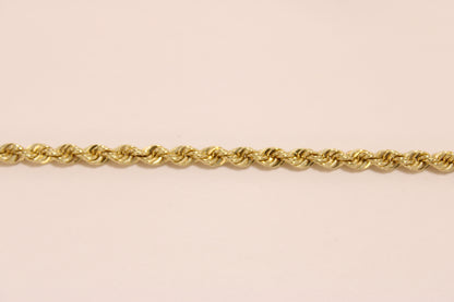 20" - 14K Gold Rope Link Bracelet – Classic Elegance with Lasting Strength