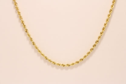 20" - 14K Gold Rope Link Bracelet – Classic Elegance with Lasting Strength