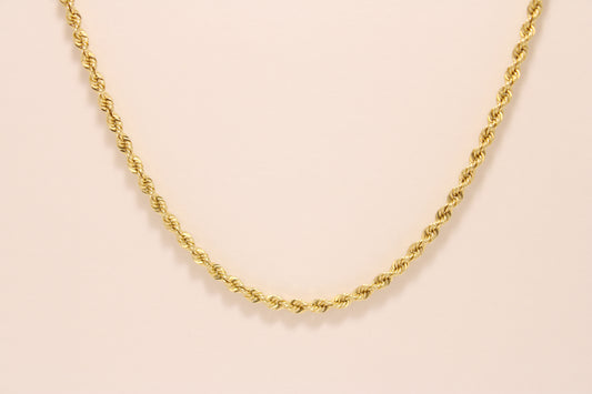 20" - 14K Gold Rope Link Bracelet – Classic Elegance with Lasting Strength