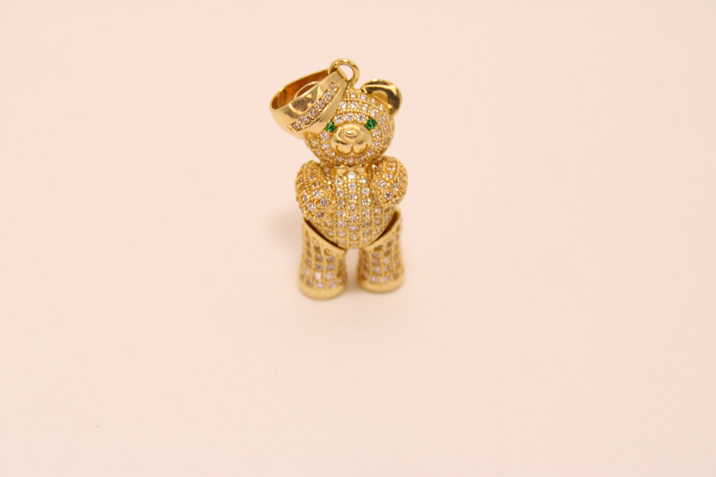 18K Gold Bear with Zircon Stones – Shine with Charm and Style