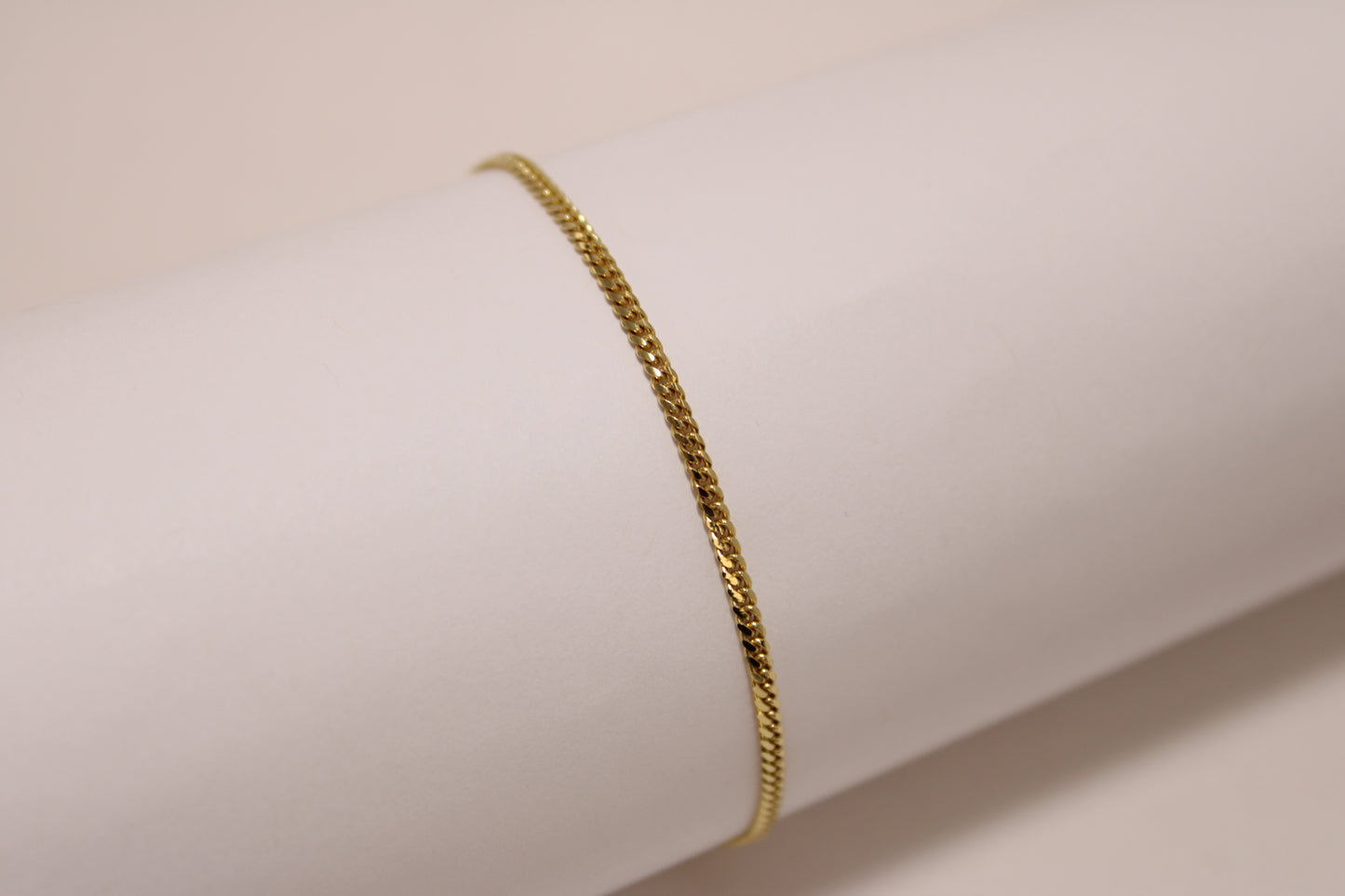 7" 18K Gold Cuban Link Bracelet