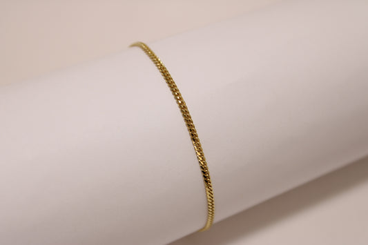 7" 18K Gold Cuban Link Bracelet