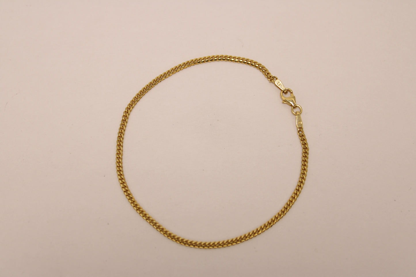 7" 18K Gold Cuban Link Bracelet