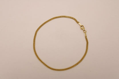 7" 18K Gold Cuban Link Bracelet