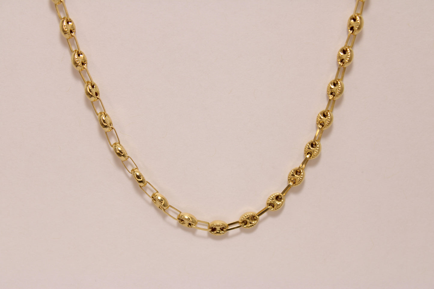 17" 18K Gold Mariner Link Chain