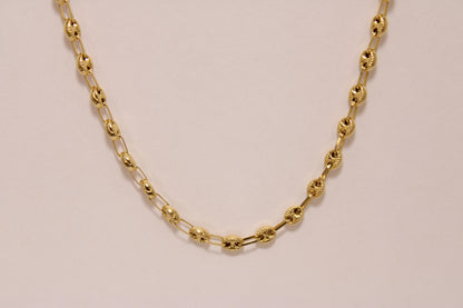 17" 18K Gold Mariner Link Chain