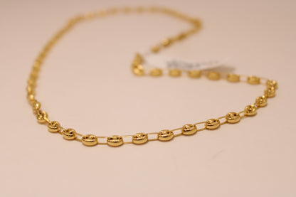 17" 18K Gold Mariner Link Chain