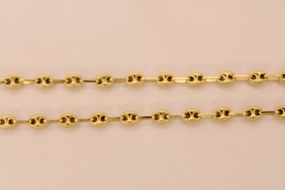 17" 18K Gold Mariner Link Chain