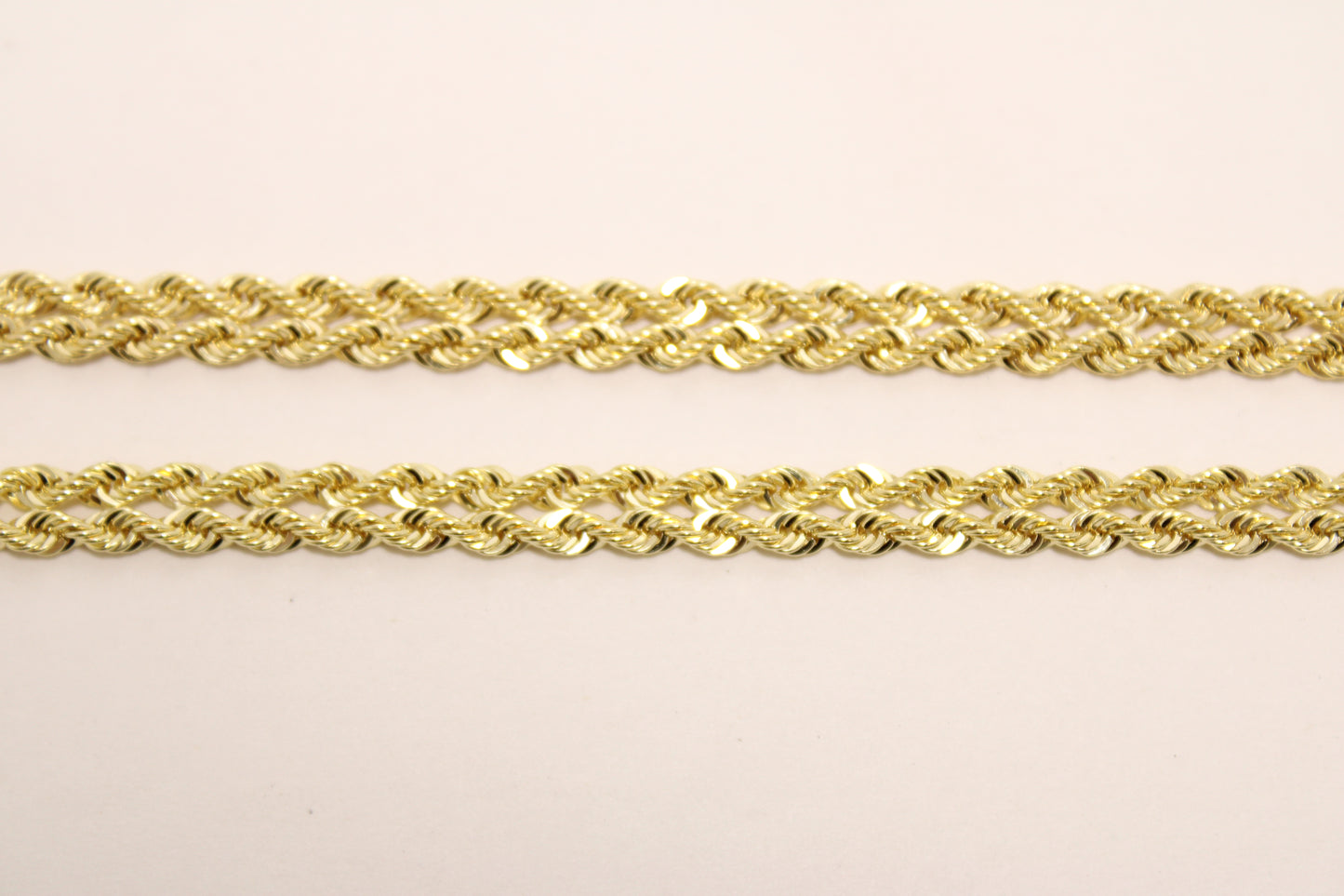 14K Gold Double Rope Chain and Bracelet Set
