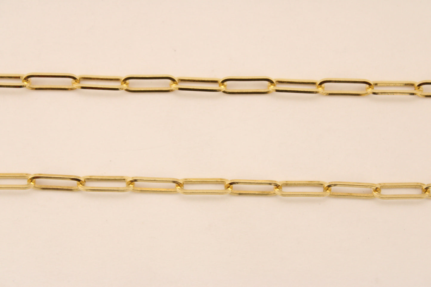 22" - 18K Gold Paperclip Link Chain