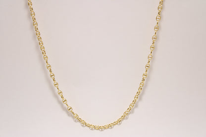 20" - 18K Gold Round Mariner Link Chain